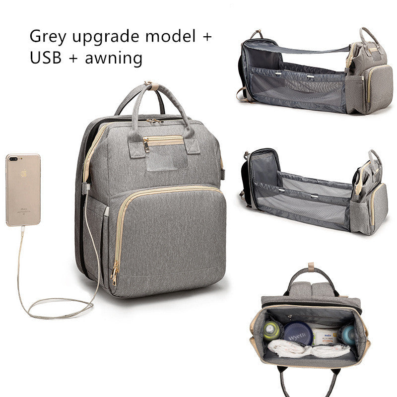 Mommy Bed Backpack Folding Large Capacity Multi-function