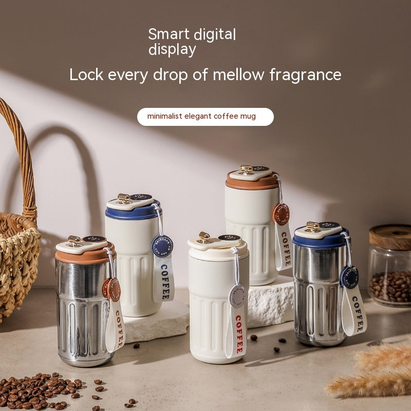 Smart Digital Thermal Bottle Portable Coffee Mug Stainless Steel