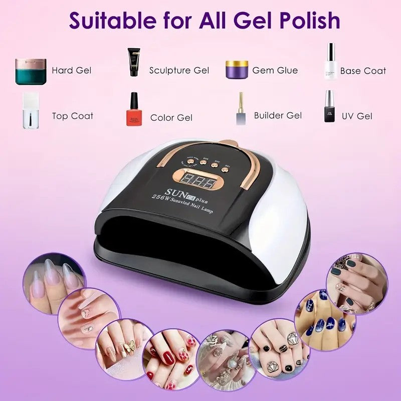💅 Ready to Get Salon-Perfect Nails?256W High-Power UV LED Nail Lamp With 4 Timer