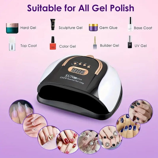 💅 Ready to Get Salon-Perfect Nails?256W High-Power UV LED Nail Lamp With 4 Timer
