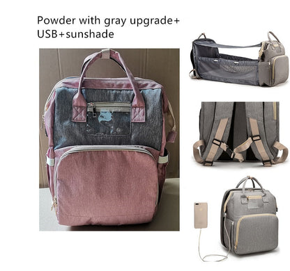 Mommy Bed Backpack Folding Large Capacity Multi-function
