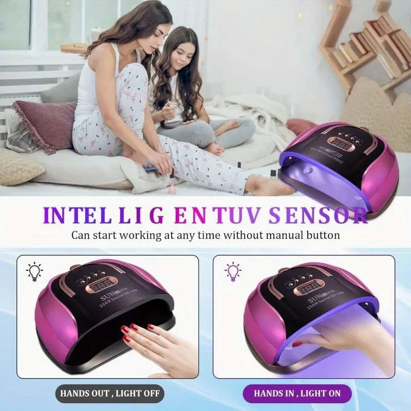 💅 Ready to Get Salon-Perfect Nails?256W High-Power UV LED Nail Lamp With 4 Timer