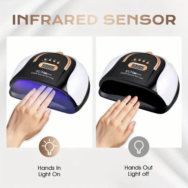 💅 Ready to Get Salon-Perfect Nails?256W High-Power UV LED Nail Lamp With 4 Timer
