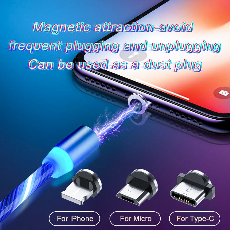 Magnetic Charging Cable Streamer Fast Charging Cable Lighting Micro USB