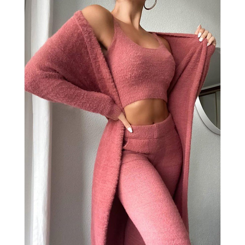 Cozy Pajama Set, 3 Piece Lounge Set, Cute Loungewear,